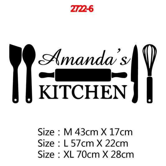 Customized Kitchen Name Wall Sticker